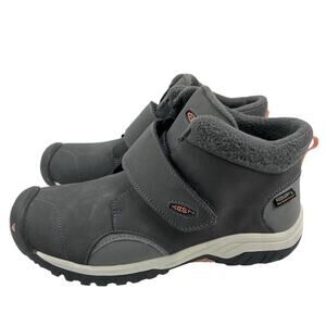 Keen Waterproof Leather Snow Boots Gray 100g Insulation Kids Size  5Y